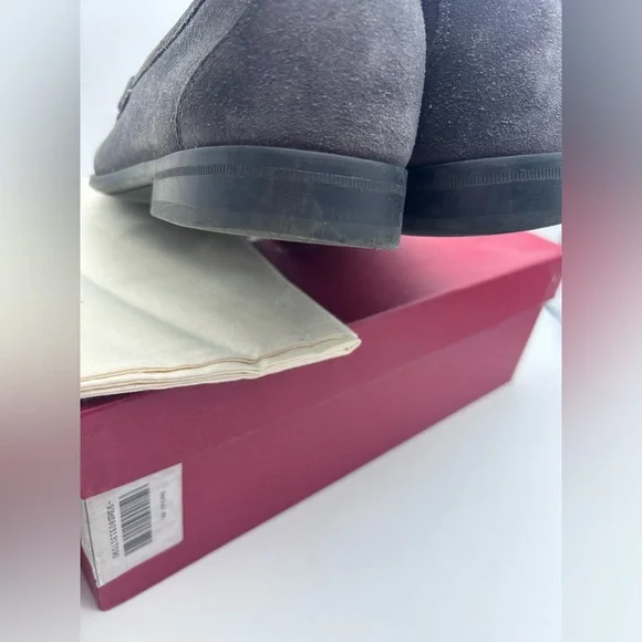 Salvatore Ferragamo Gancini Bit Loafers Men's US 9 D Gray Suede Leather Silver - Picture 8 of 15